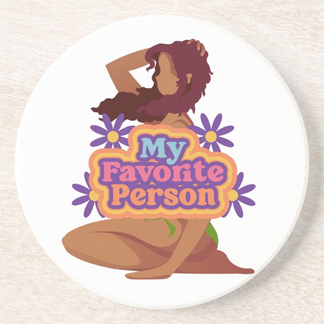 Posavasos Personalizado chica mi persona favorita (Frente)