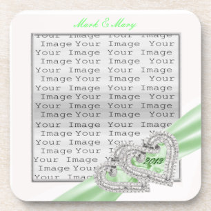 Posavasos Personalizado Corazones Lime Cinta De Ataques