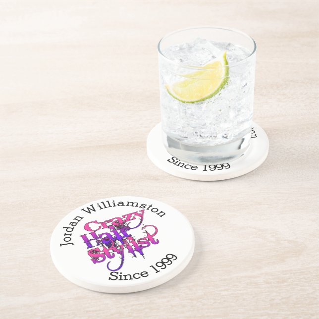 Posavasos Personalizado Crazy Hair Stylist (Lado)