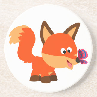 Posavasos Personalizado Cuadros Fox Y Mariposa