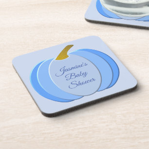 Posavasos Personalizado de calabaza de bebé azul lindo Baby 