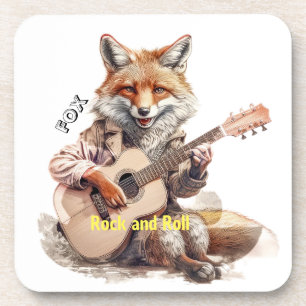 Posavasos Personalizado de Caricatura Animal Fox A musical B