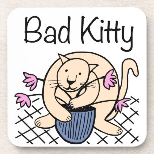Posavasos Personalizado de gato travieso