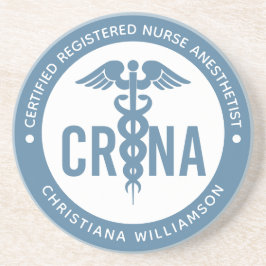 Posavasos Personalizado de la CRNA Certificado de enfermero 