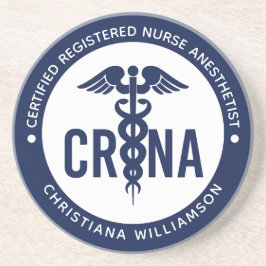 Posavasos Personalizado de la CRNA Certificado de enfermero 