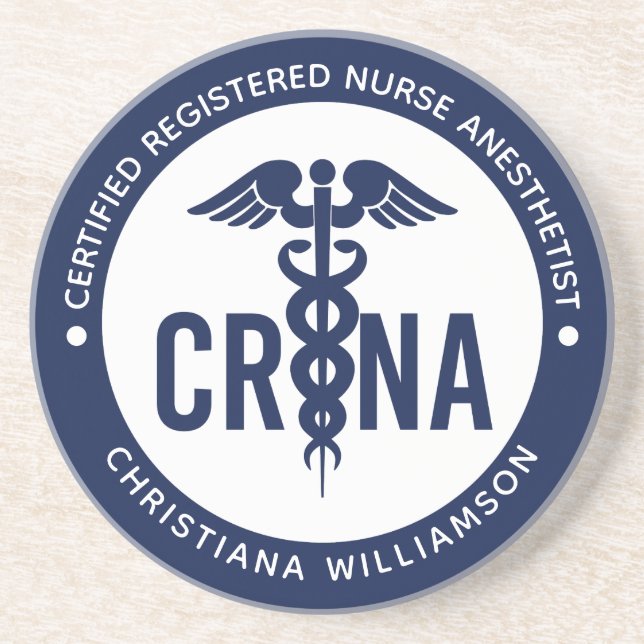 Posavasos Personalizado de la CRNA Certificado de enfermero  (Frente)