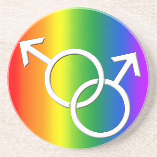 Posavasos Personalizado de la montaña rusa del orgullo gay   (Frente)