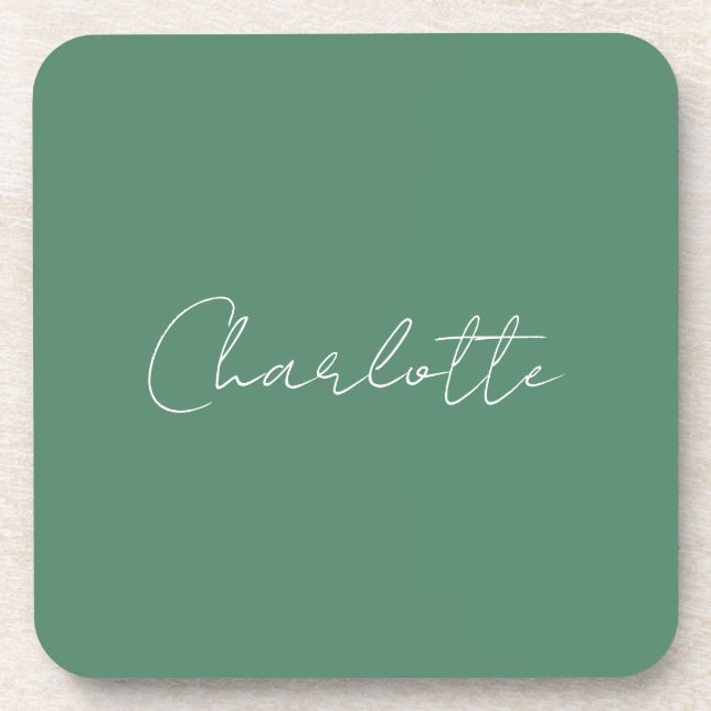 Posavasos Personalizado de Moda Minimalista caligrafía Edici (Frente)