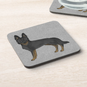 Posavasos Personalizado de pastores germano-negro GSD Perro