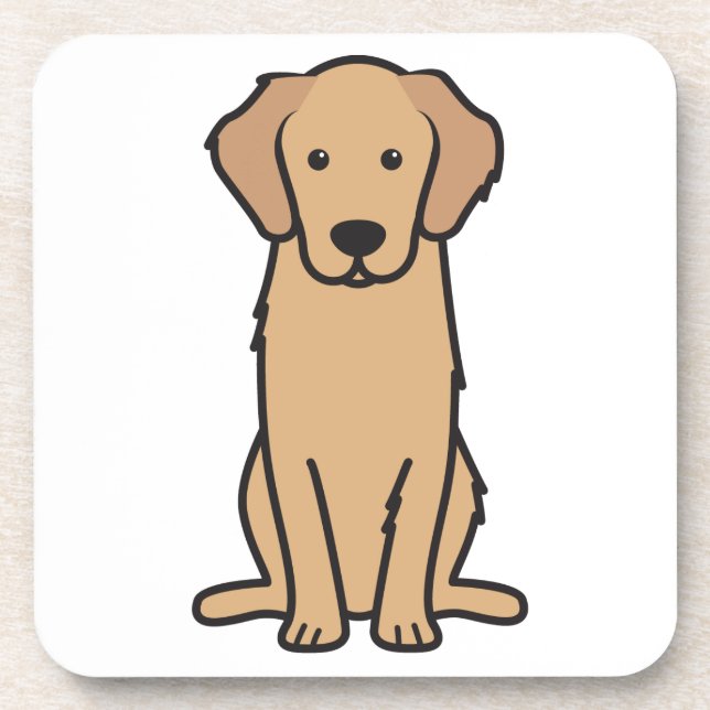 Posavasos Personalizado de perro de Golden Retriever (Frente)
