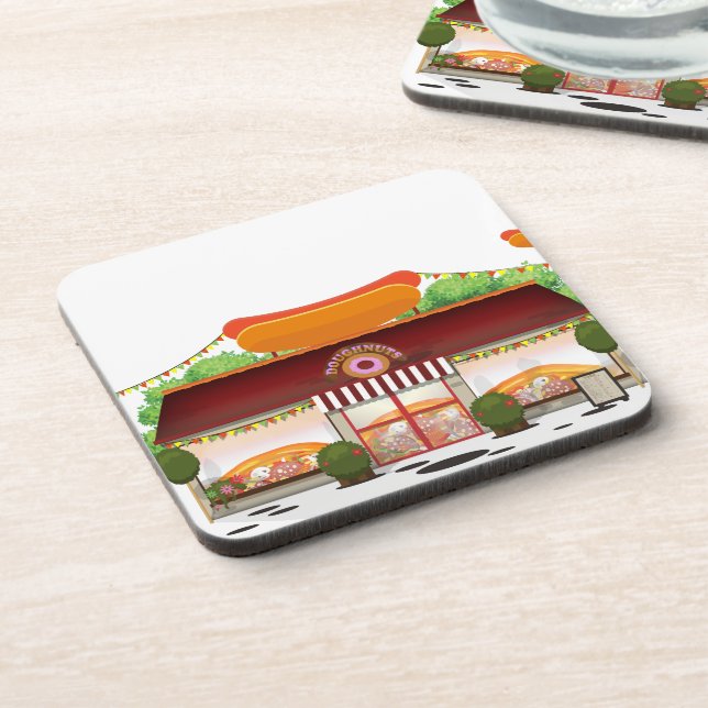 Posavasos Personalizado de restaurante de comida rápida (Lado Izquierdo)
