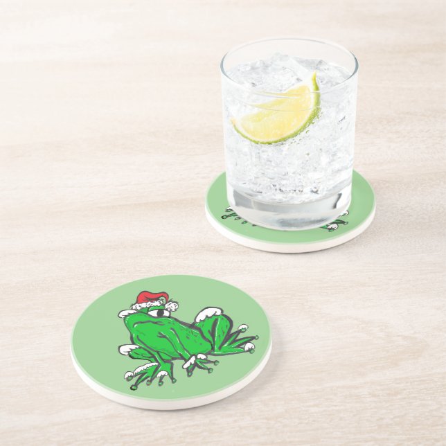 Posavasos Personalizado de Santa Frog. BC Coaster (Lado)