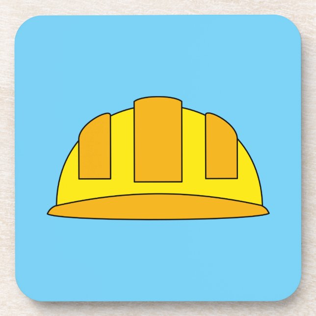 Posavasos Personalizado del Gorra duro amarillo (Frente)