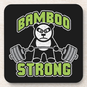 Posavasos Personalizado del oso panda - Bamboo fuerte - Muer