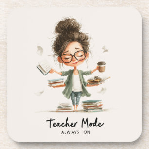 Posavasos Personalizado educativa con "Modo docente siempre 