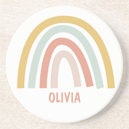 Posavasos Personalizado el arcoiris del Boho Pastel
