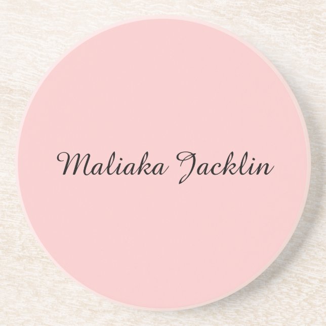 Posavasos personalizado elegante de oro rosa moder (Frente)