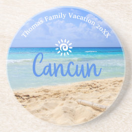Posavasos Personalizado Familia Cancun Beach Vacation