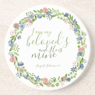 Posavasos Personalizado Floral Wreath - Canción de Solomon