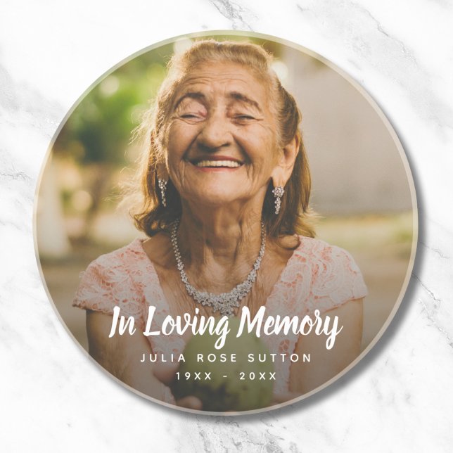 Posavasos Personalizado Foto Homenaje conmemorativo personal (Photo Memorial Coaster)