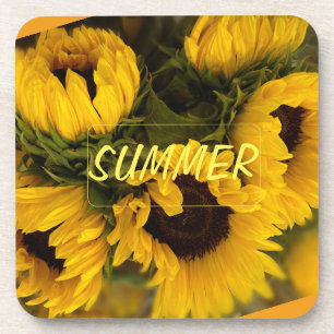 Posavasos Personalizado Golden Sunflower cálido