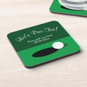Posavasos Personalizado golf par tee coasters para fiesta de