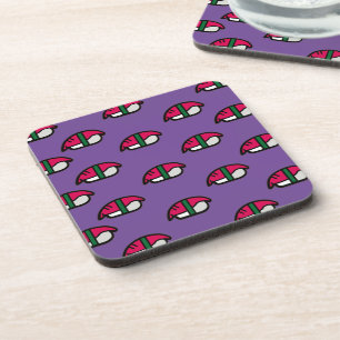 Posavasos Personalizado Kawaii Sushi, Arroz de Pescado y Alg
