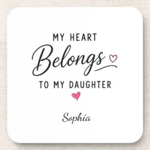 Posavasos Personalizado Mi Corazón Pertenece A Mi Hija