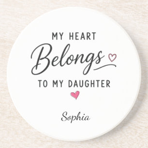 Posavasos Personalizado Mi Corazón Pertenece A Mi Hija