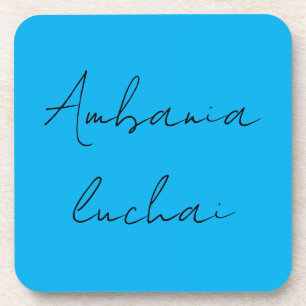 Posavasos Personalizado Minimalista Azul Moderno