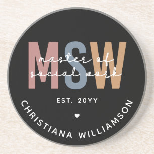 Posavasos Personalizado MSW Master en Obra Social Graduación