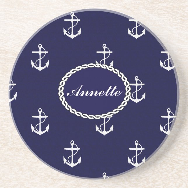 Posavasos Personalizado Náutico de Opus Posh Anchor (Frente)