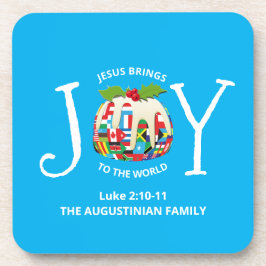 Posavasos Personalizado Navidades Azules DISFRUTAN AL MUNDO