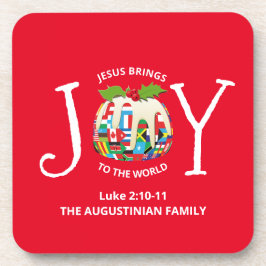 Posavasos Personalizado Navidades Rojos DISFRUTAN AL MUNDO C