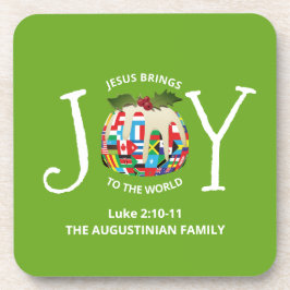 Posavasos Personalizado Navidades verdes DISFRUTAN AL MUNDO