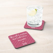 Posavasos Personalizado para Bebidas Corazones Roj