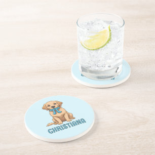 Posavasos Personalizado Pi Day Dog Con Símbolo Pi Feliz Dí