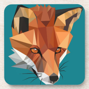 Posavasos Personalizado Polygon Fox