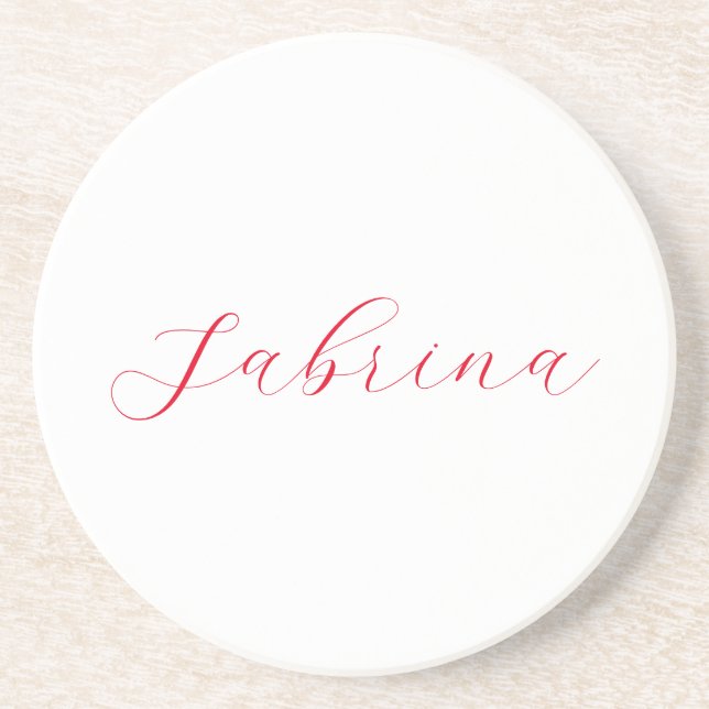 Posavasos Personalizado profesional de nombres de escritura  (Frente)