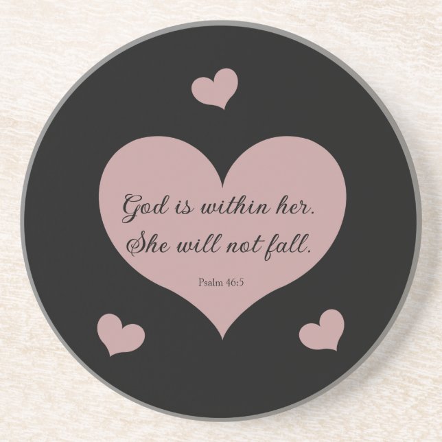 Posavasos Personalizado sandstone coaster Dios está dentro d (Frente)