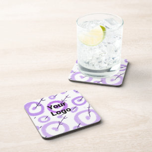 Posavasos Personalizado simple código QR agregar su nombre l