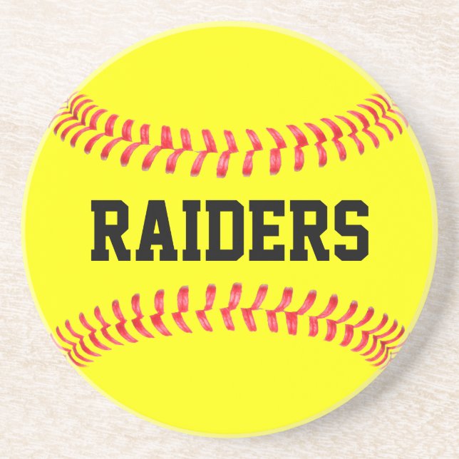 Posavasos Personalizado Softball Equipo Nombre Coach deporti (Frente)