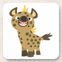 Personalizado sonriente lindo Hyena Coasters Set