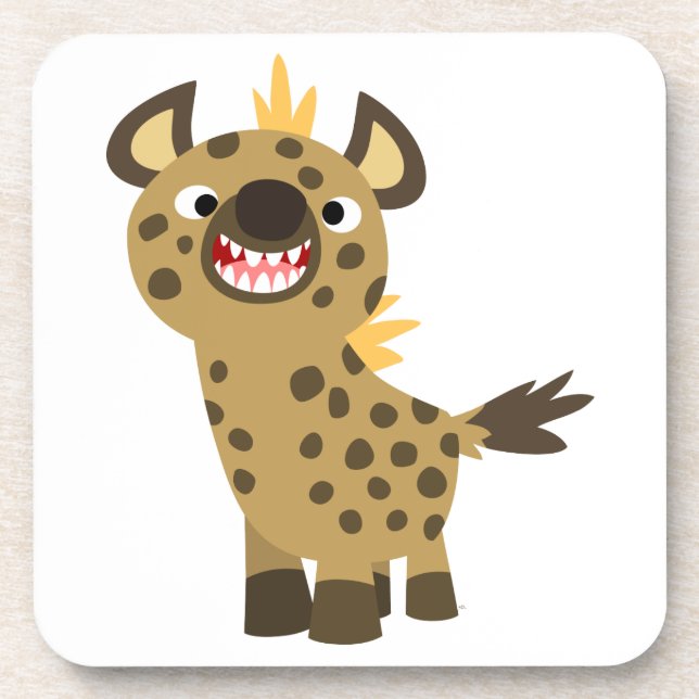 Posavasos Personalizado sonriente lindo Hyena Coasters Set (Frente)