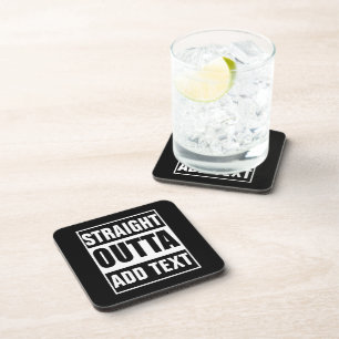 Posavasos Personalizado Straight Outta Agrega Tu Propio Text