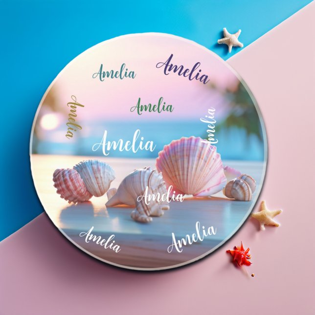 Posavasos Personalizado Summer Beach Elegant Sandstone (Subido por el creador)
