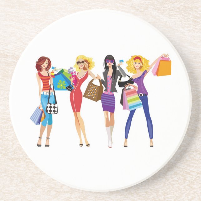 POSAVASOS PERSONALIZADOS CHICAS COMERCIALES VECTORES FASHION (Frente)