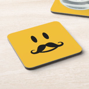 Posavasos Personalizados de bigote feliz