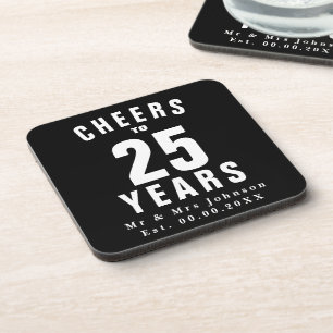 Posavasos personalizados para aniversario de bodas