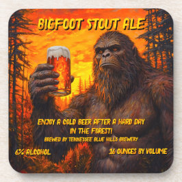 Posavasos Personalizar Bigfoot Bebiendo Una Cerveza Al Azar